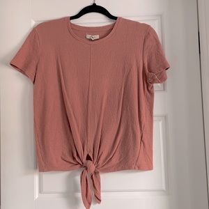 Madewell front tie Tshirt